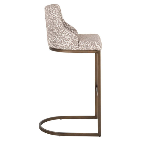 Scaun de bar Richmond Bolton natur geo (set 2 buc.)