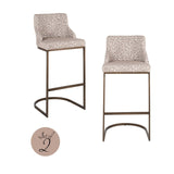 Scaun de bar Richmond Bolton natur geo (set 2 buc.)