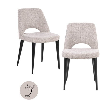 Scaun dining Richmond Tabitha natur fancy, ignifug (set 2 buc.)