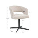 Scaun dining Richmond Blanca natur fancy, ignifug