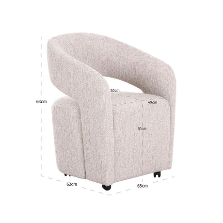 Scaun dining Richmond Vixen natur linear