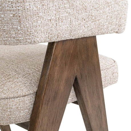 Scaun dining Richmond Mori crem tweed, ignifug
