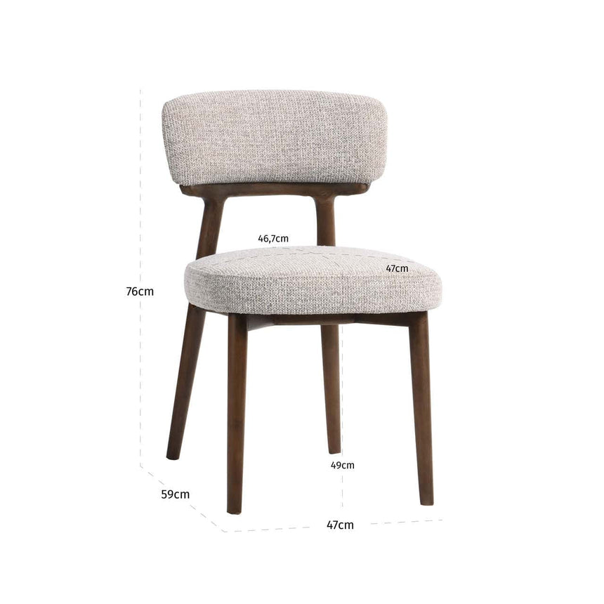 Scaun dining Richmond Basker natur fancy, ignifug (set 2 buc.)