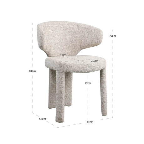Scaun dining Richmond Viola natur linear