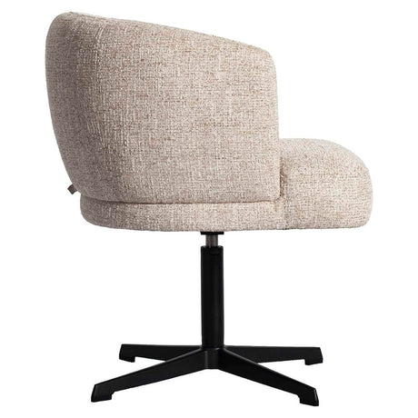 Scaun dining Richmond Dinan crem tweed, rotativ, ignifug