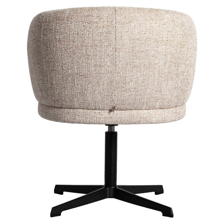 Scaun dining Richmond Dinan crem tweed, rotativ, ignifug