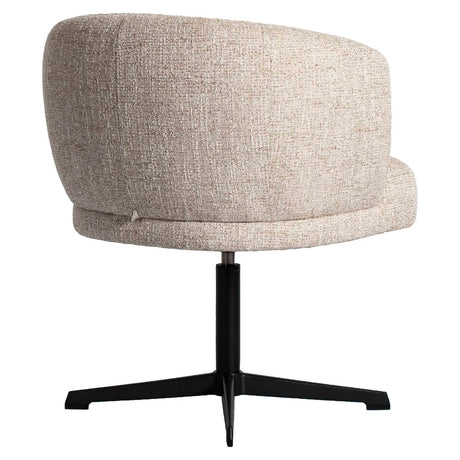 Scaun dining Richmond Dinan crem tweed, rotativ, ignifug
