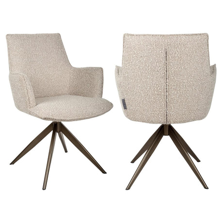 Scaun dining Richmond Dakota natur chunky, rotativ