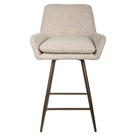Scaun de bar Richmond Linsey natur chunky, înălțime tejghea, rotativ (set 2 buc.)