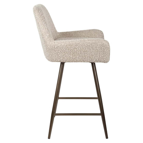 Scaun de bar Richmond Linsey natur chunky, înălțime tejghea, rotativ (set 2 buc.)