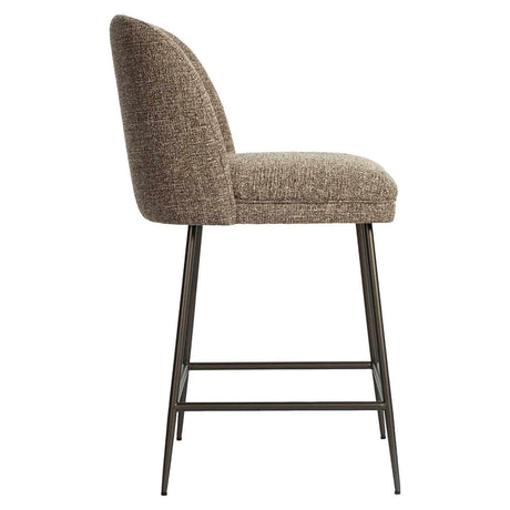 Scaun de bar Richmond Pullitzer maro tweed, înălțime tejghea
