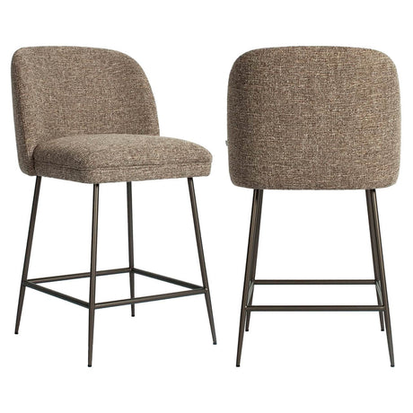 Scaun de bar Richmond Pullitzer maro tweed, înălțime tejghea