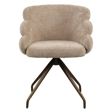 Scaun dining Richmond Kayla moka boldweave, rotativ