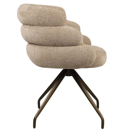 Scaun dining Richmond Kayla moka boldweave, rotativ
