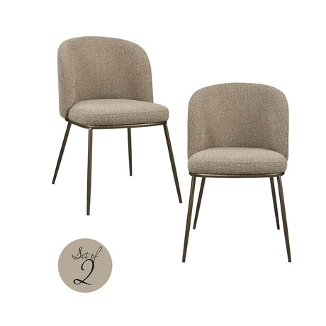 Scaun dining Richmond Elvi moka chunky, ignifug (set 2 buc.)