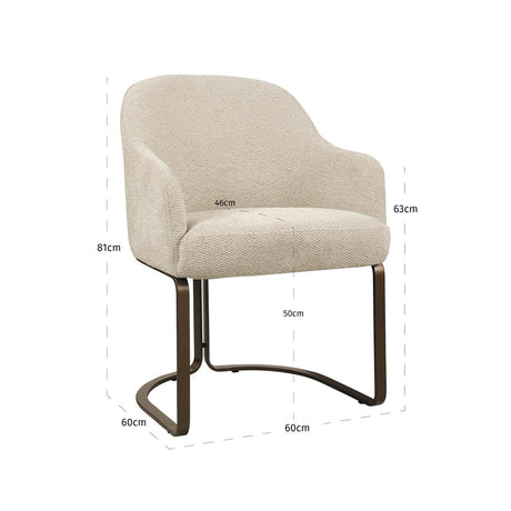 Scaun dining Richmond Hadley natur boldweave, ignifug