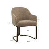Scaun dining Richmond Hadley maro tweed, ignifug
