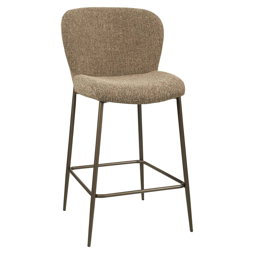 Scaun de bar Richmond Odarby maro tweed, înălțime tejghea, ignifug