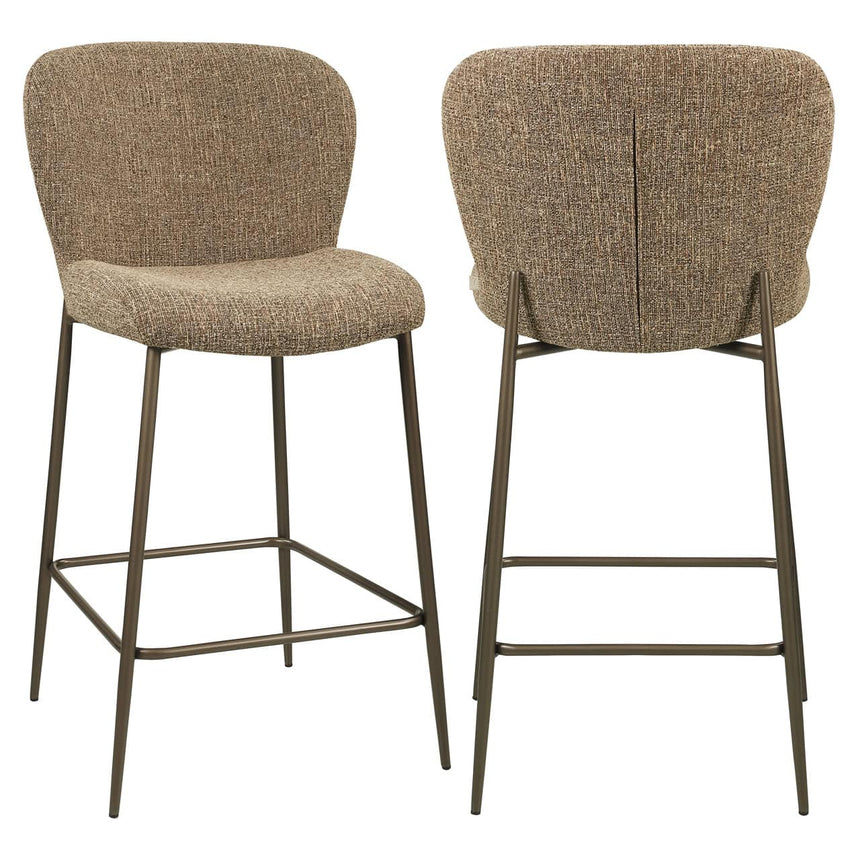 Scaun de bar Richmond Odarby maro tweed, înălțime tejghea, ignifug