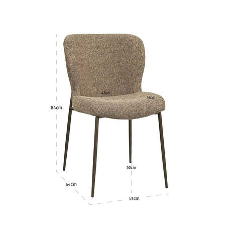 Scaun dining Richmond Odarby maro tweed, ignifug (set 2 buc.)