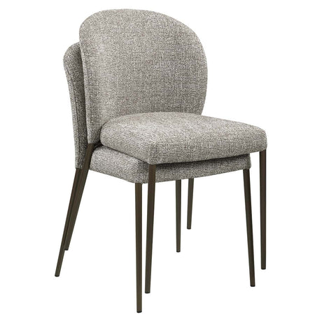 Scaun dining Richmond Stacker pământiu tweed, ignifug (set 2 buc.)