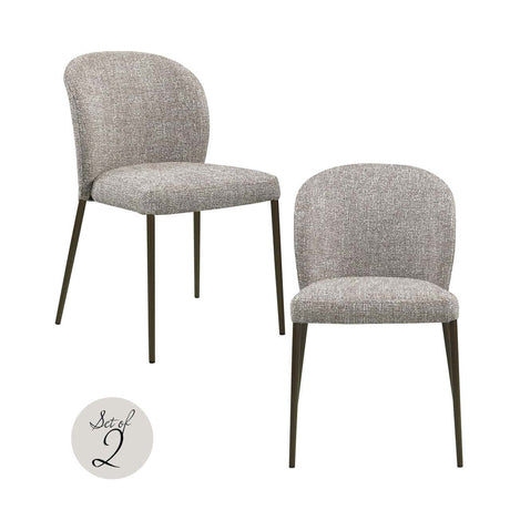 Scaun dining Richmond Stacker pământiu tweed, ignifug (set 2 buc.)