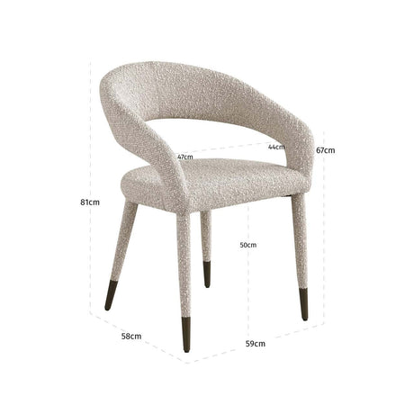 Scaun dining Richmond Gia natur chunky