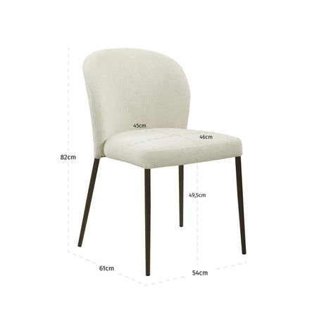 Scaun dining Richmond Stacker bej biscotti, ignifug (set 2 buc.)