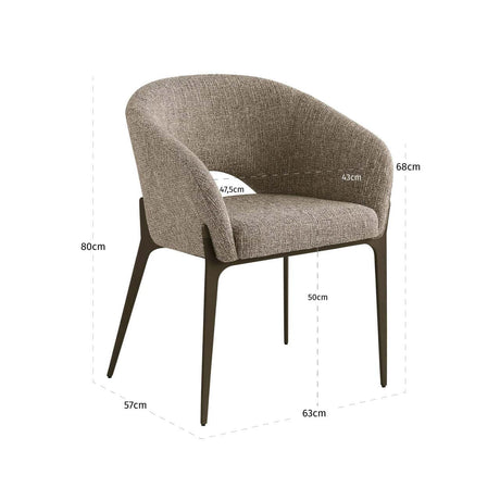 Scaun dining Richmond Kenzi maro tweed