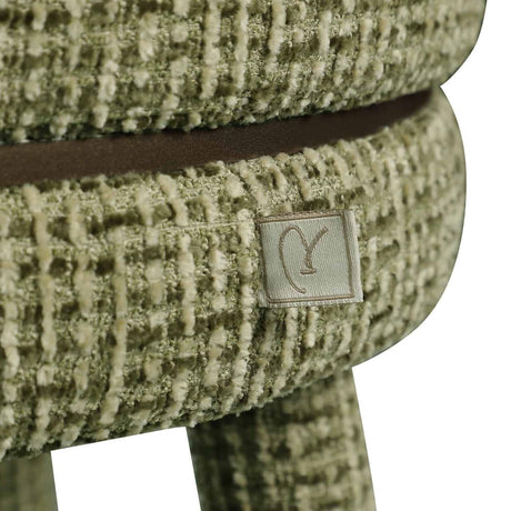 Scaun de bar Richmond Tenashar verde blockweave, înălțime tejghea, rotativ
