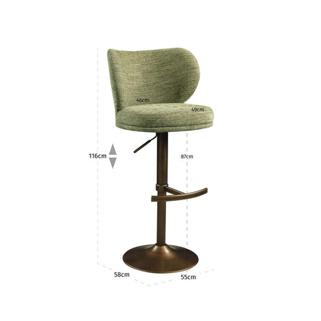 Scaun de bar Richmond Amely fistic, rotativ