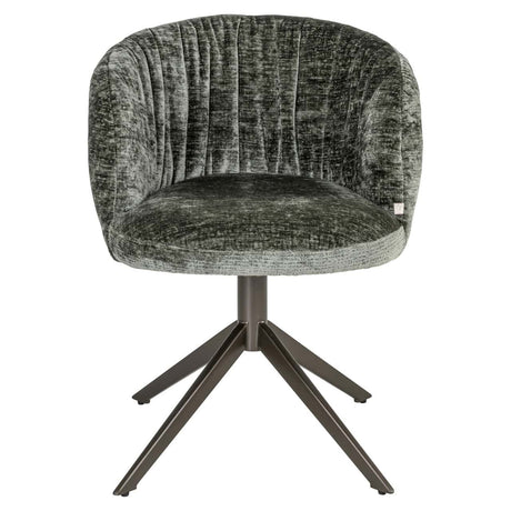 Scaun dining Richmond Cassi verde salvie chenille, rotativ