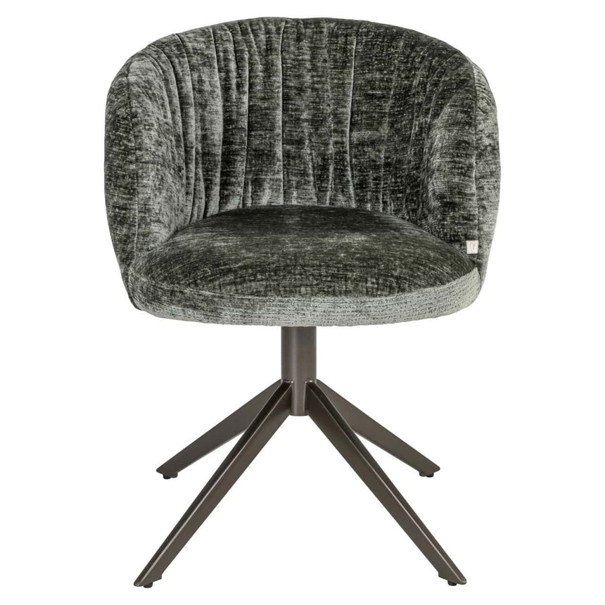 Scaun dining Richmond Cassi verde salvie chenille, rotativ