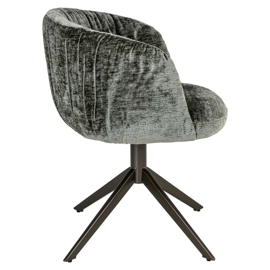 Scaun dining Richmond Cassi verde salvie chenille, rotativ