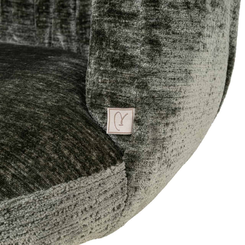 Scaun dining Richmond Cassi verde salvie chenille, rotativ