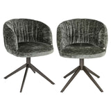 Scaun dining Richmond Cassi verde salvie chenille, rotativ