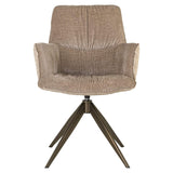Scaun dining Richmond Chase crem blockweave, rotativ