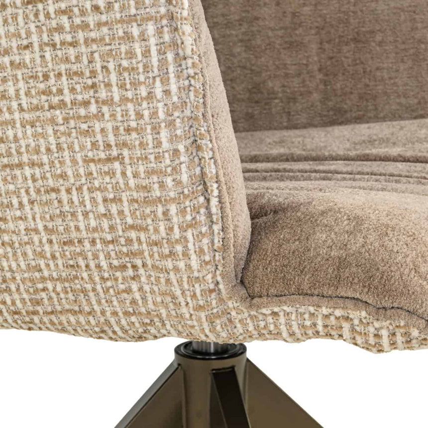Scaun dining Richmond Chase crem blockweave, rotativ