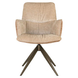 Scaun dining Richmond Chase ghimbir jacquard, rotativ