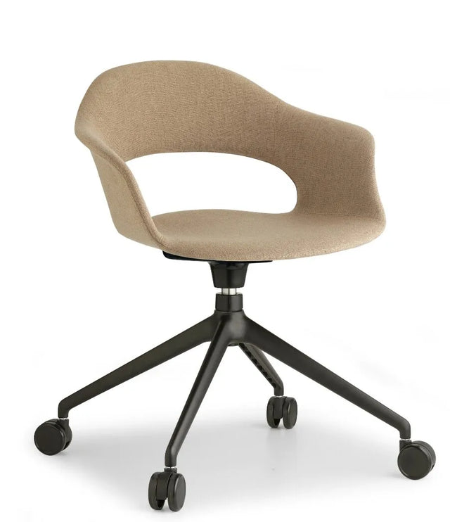 Scaun pivotant Lady B Pop cu rotile – tapițat