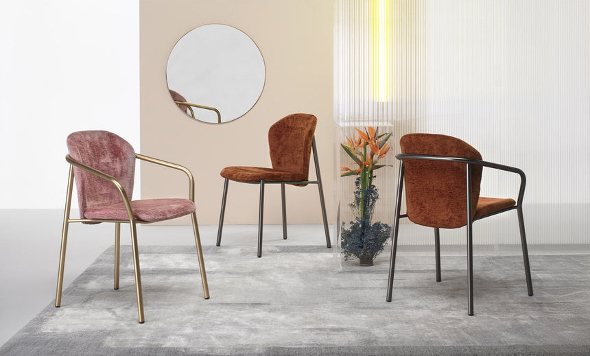 Scaun tapițat Finn - cadru metalic SCAB design