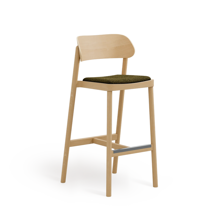 Scaun de bar Paged Nimm H-4590 tapițat, 77 cm