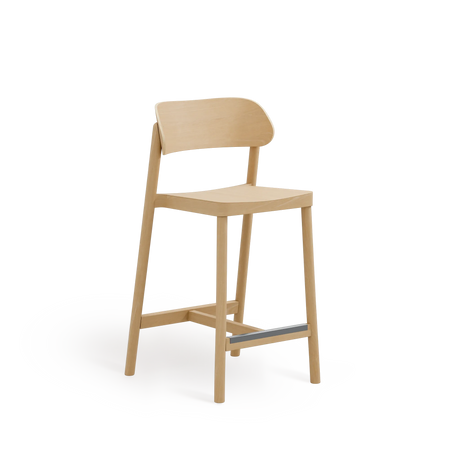 Scaun de bar Paged Nimm H-4590 - spătar din lemn curbat
