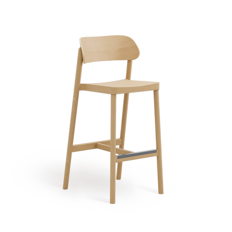 Scaun de bar Paged Nimm H-4590 - spătar curbat, 75 cm