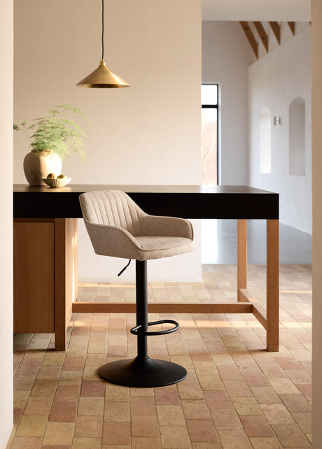 Scaun de bar reglabil NOLAN, culoare stripe sand