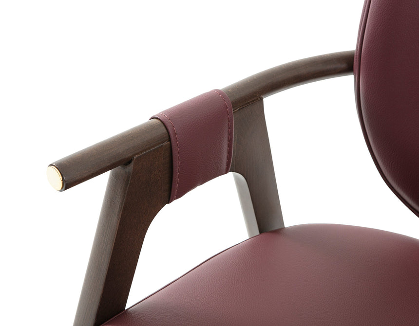 Scaun Brown - design curbat, tapițerie personalizabilă