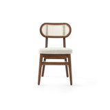Scaun Evans împletit - design retro cu tapițerie