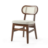 Scaun Evans împletit - design retro cu tapițerie