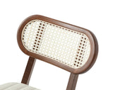 Scaun Evans împletit - design retro cu tapițerie