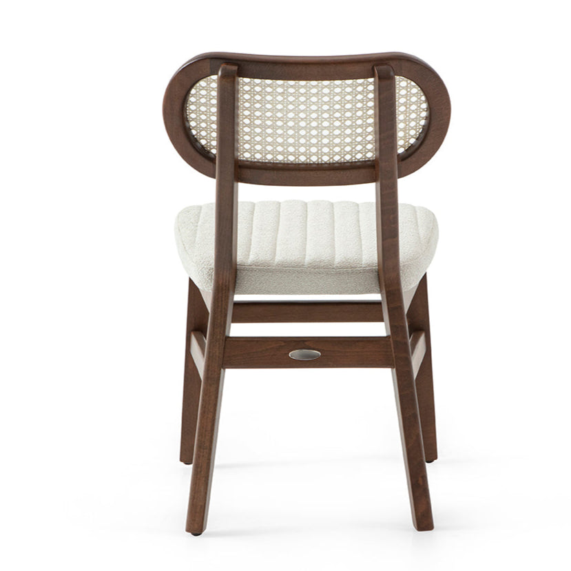 Scaun Evans împletit - design retro cu tapițerie